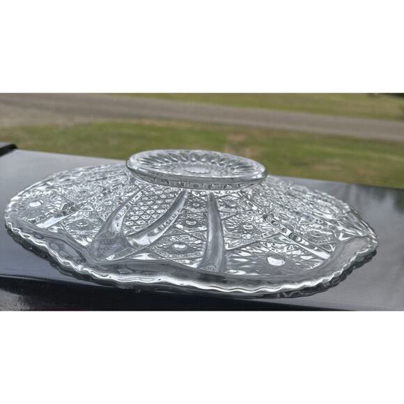 Vintage Indiana Glass Heirloom Clear Plate 10.5"‎ Platter Cake Plate - Picture 4 of 5